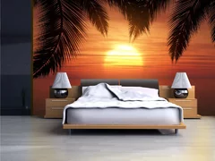 Fototapet autocolant - Apus de soare